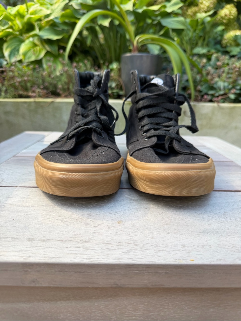 Vans Black High-Top Sneakers with Gum Sole